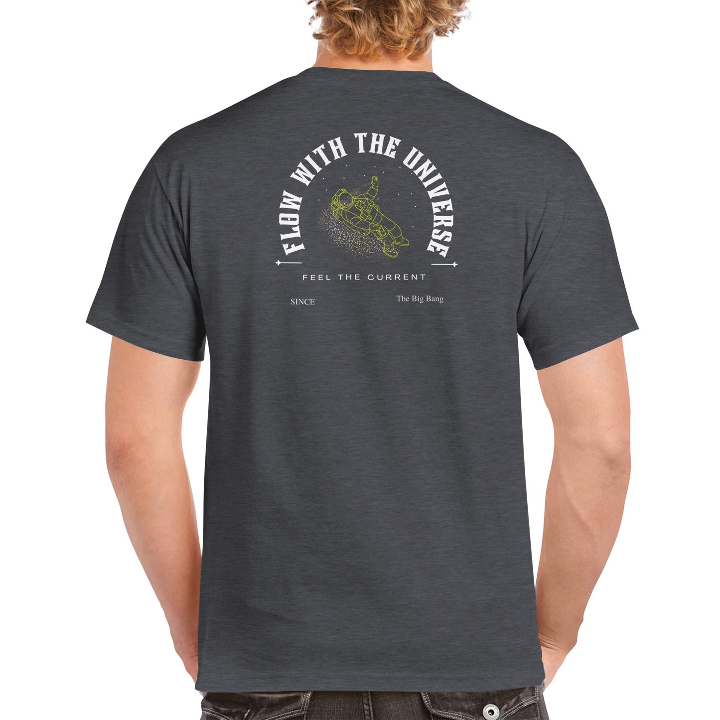 Flow with the universe heavy t-shirt