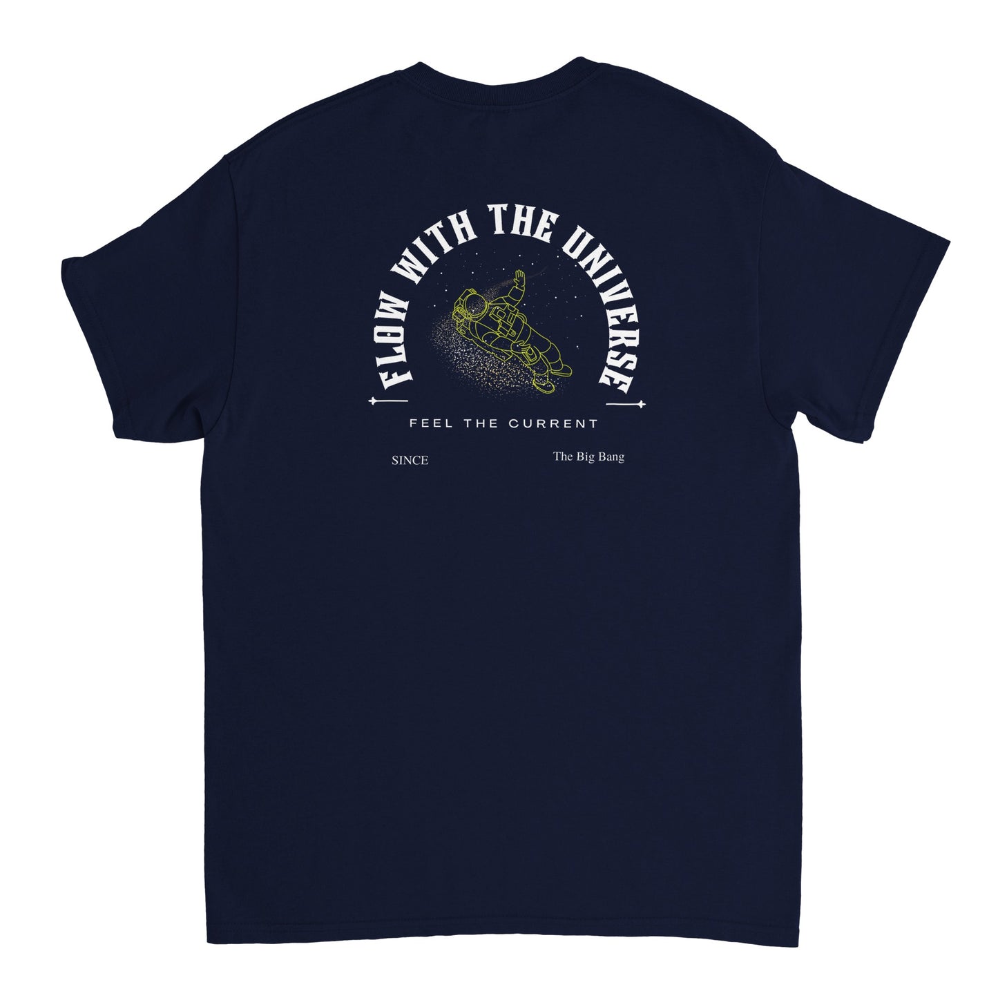 Flow with the universe heavy t-shirt