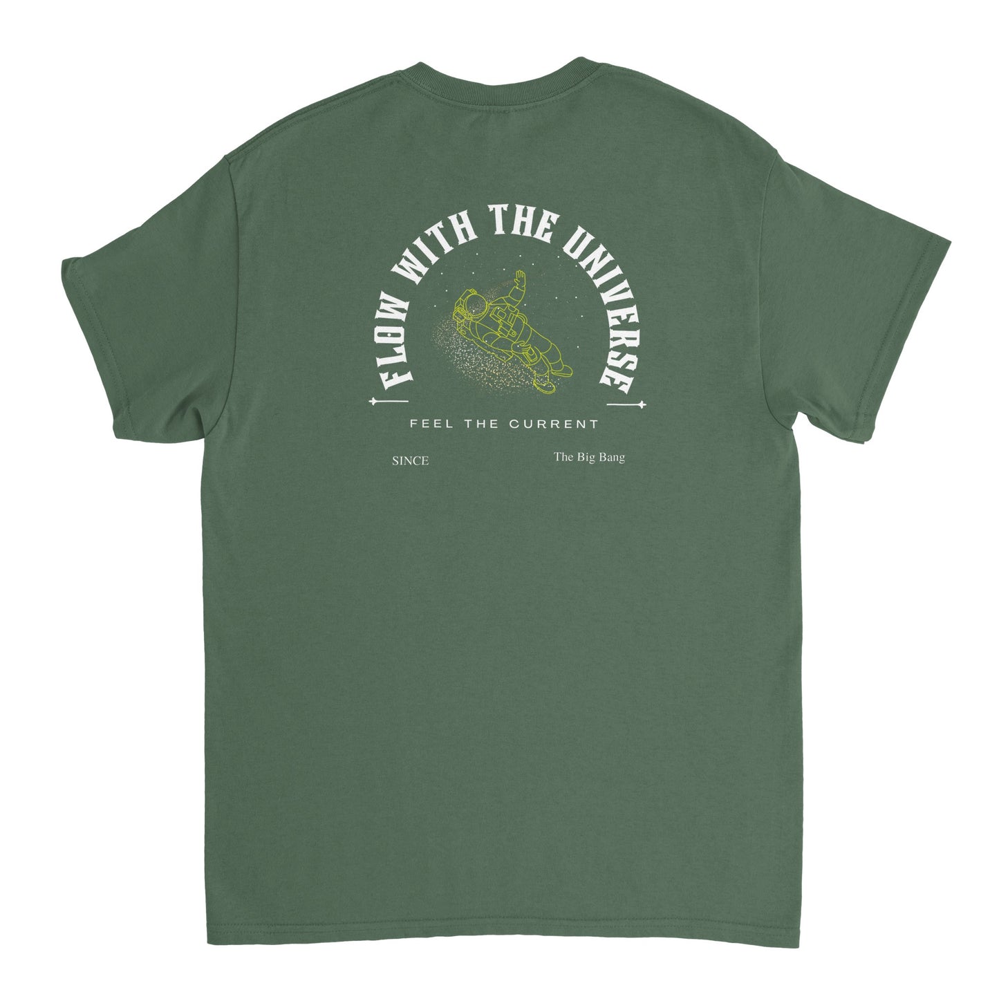 Flow with the universe heavy t-shirt